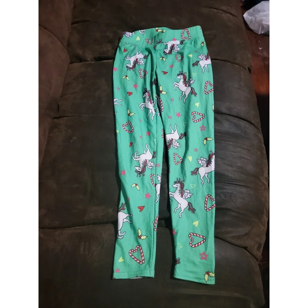 Justice Christmas unicorn santa im still waiting on that unicorn‎ pajamas size 8
